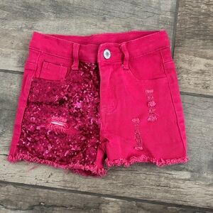 Sequin Pink Kids Shorts